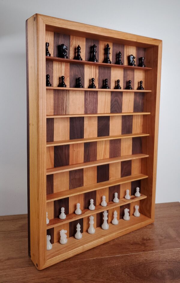 Vertical Chess Board Cherry and Walnut