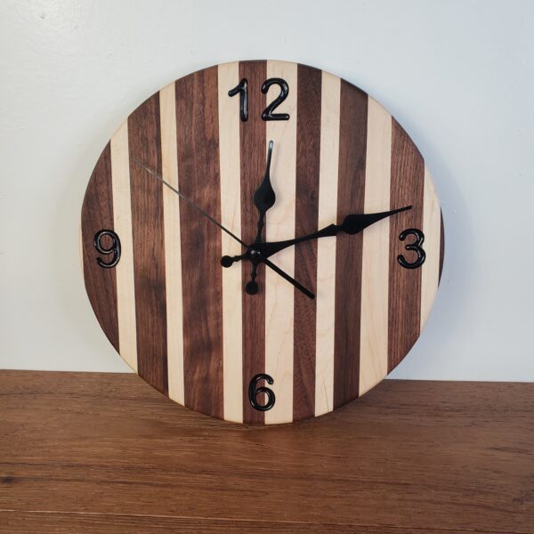 Maple and walnut Clock