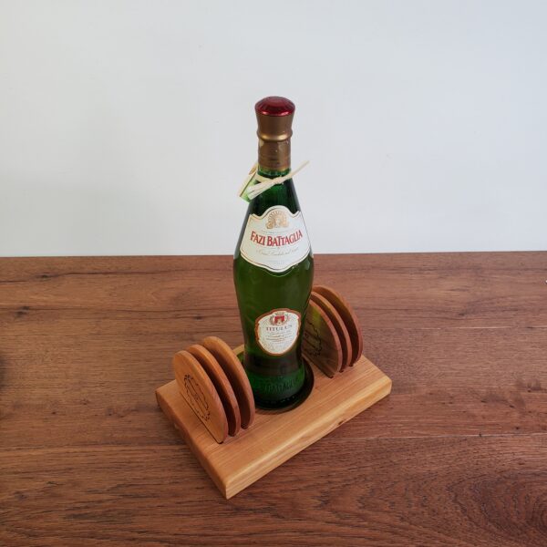 Cherry wine coaster set