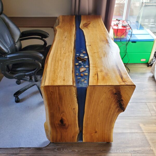 Ash Epoxy River Desk